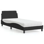 Casa si Gradina - Mobilier - Paturi si accesorii - Paturi - Pat cu saltea, negru, 80x200 cm, catifea - Infinity.ro