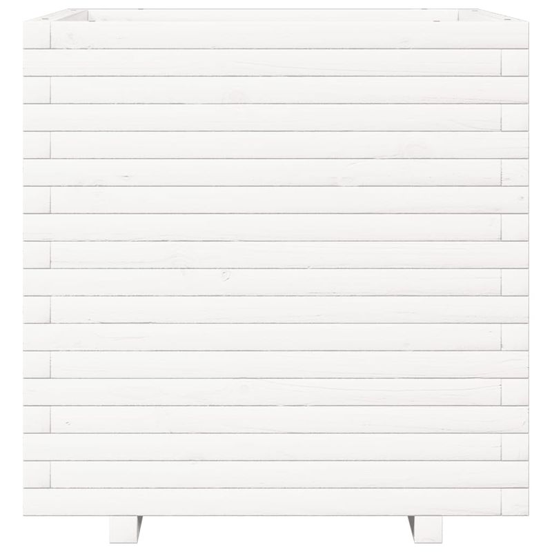 Casa si Gradina - Gradinarit si plante - Plante si ghivece - Ghivece si suporturi - Jardiniera de gradina, alb, 70x70x72 cm, lemn masiv de pin - Infinity.ro