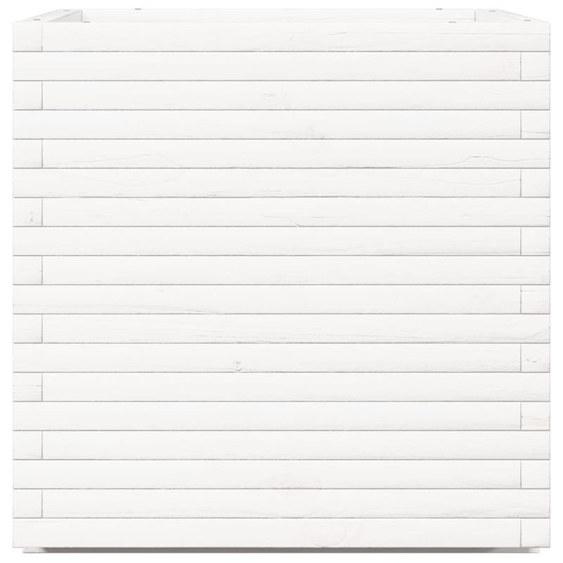 Casa si Gradina - Gradinarit si plante - Plante si ghivece - Ghivece si suporturi - Jardiniera de gradina, alb, 70x70x72 cm, lemn masiv de pin - Infinity.ro