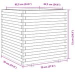 Casa si Gradina - Gradinarit si plante - Plante si ghivece - Ghivece si suporturi - Jardiniera de gradina, alb, 70x70x72 cm, lemn masiv de pin - Infinity.ro