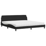 Casa si Gradina - Mobilier - Paturi si accesorii - Paturi - Pat cu saltea, negru, 200x200 cm, catifea - Infinity.ro