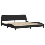 Casa si Gradina - Mobilier - Paturi si accesorii - Paturi - Pat cu saltea, negru, 200x200 cm, catifea - Infinity.ro