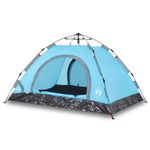 Sport si Outdoor - Camping - Corturi camping - Cort de camping pentru 4 persoane, setare rapida, albastru - Infinity.ro