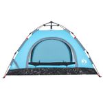 Sport si Outdoor - Camping - Corturi camping - Cort de camping pentru 4 persoane, setare rapida, albastru - Infinity.ro