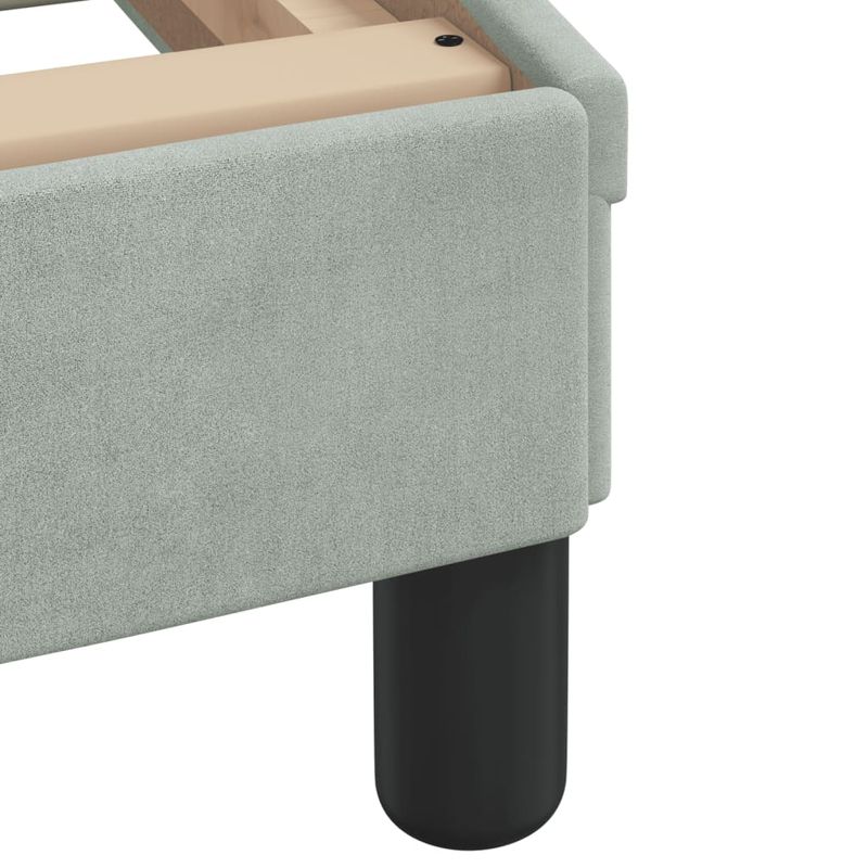 Casa si Gradina - Mobilier - Paturi si accesorii - Paturi - Pat cu saltea, gri deschis, 80x200 cm, catifea - Infinity.ro