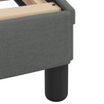 Casa si Gradina - Mobilier - Paturi si accesorii - Paturi - Pat cu saltea, gri inchis, 200x200 cm, textil - Infinity.ro