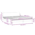 Casa si Gradina - Mobilier - Paturi si accesorii - Paturi - Pat cu saltea, gri inchis, 200x200 cm, textil - Infinity.ro