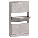 Casa si Gradina - Mobilier - Organizare si depozitare - Organizator incaltaminte - Pantofar, gri beton, 59x17x108 cm, lemn compozit - Infinity.ro
