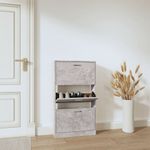 Casa si Gradina - Mobilier - Organizare si depozitare - Organizator incaltaminte - Pantofar, gri beton, 59x17x108 cm, lemn compozit - Infinity.ro