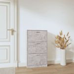 Casa si Gradina - Mobilier - Organizare si depozitare - Organizator incaltaminte - Pantofar, gri beton, 59x17x108 cm, lemn compozit - Infinity.ro