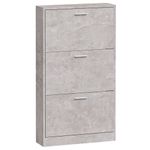 Casa si Gradina - Mobilier - Organizare si depozitare - Organizator incaltaminte - Pantofar, gri beton, 59x17x108 cm, lemn compozit - Infinity.ro