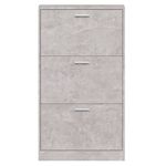 Casa si Gradina - Mobilier - Organizare si depozitare - Organizator incaltaminte - Pantofar, gri beton, 59x17x108 cm, lemn compozit - Infinity.ro