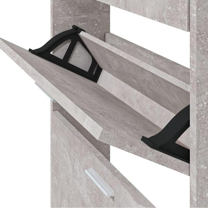 Casa si Gradina - Mobilier - Organizare si depozitare - Organizator incaltaminte - Pantofar, gri beton, 59x17x108 cm, lemn compozit - Infinity.ro