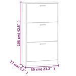Casa si Gradina - Mobilier - Organizare si depozitare - Organizator incaltaminte - Pantofar, gri beton, 59x17x108 cm, lemn compozit - Infinity.ro