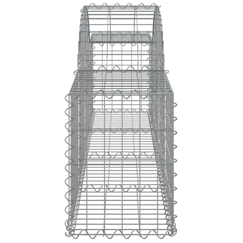 Casa si Gradina - Gradina si terasa - Garduri, panouri si accesorii - Cosuri gabion arcuite 30 buc, 200x30x40/60cm, fier galvanizat - Infinity.ro