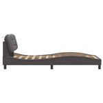 Casa si Gradina - Mobilier - Paturi si accesorii - Paturi - Cadru de pat cu lumini LED, gri, 90x190 cm, piele ecologica - Infinity.ro