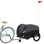 Sport si Outdoor - Ciclism - Accesorii pentru biciclete - Remorci biciclete - Remorca pentru biciclete, negru, 45 kg, fier, mărime 68x133x68 cm - Infinity.ro