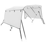 Auto si Moto - Ambarcatiuni - Accesorii ambarcatiuni - Parasolar Bimini 4 arcuri pereti laterali, 243x(185-198)x137 cm, alb - Infinity.ro