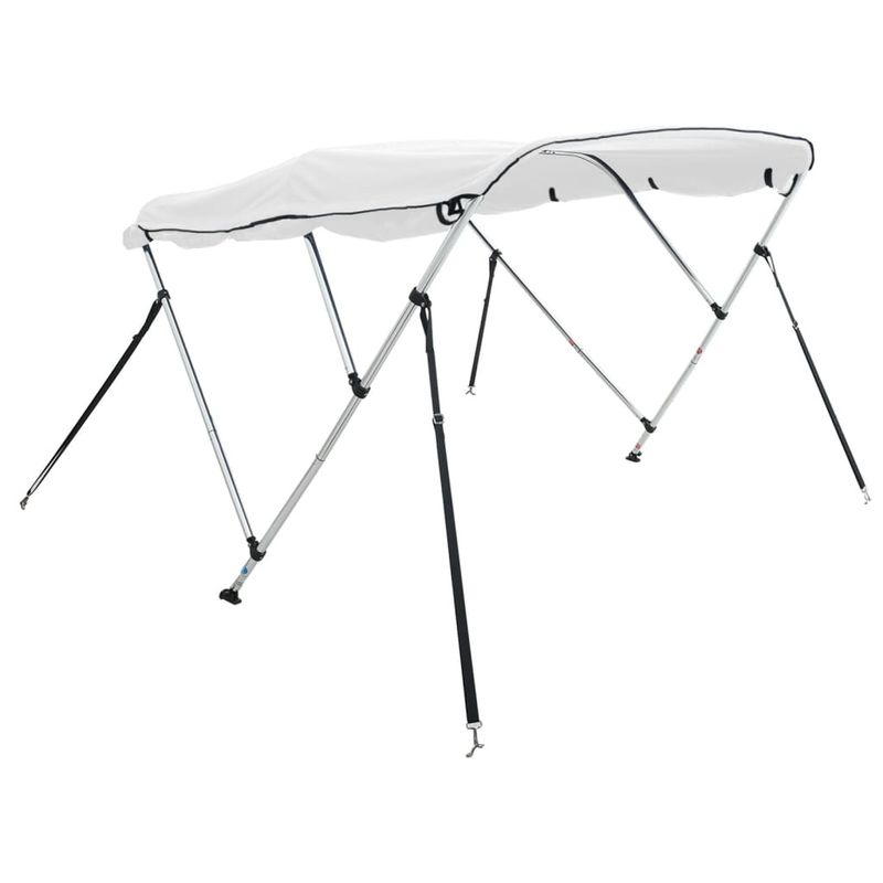 Auto si Moto - Ambarcatiuni - Accesorii ambarcatiuni - Parasolar Bimini 4 arcuri pereti laterali, 243x(185-198)x137 cm, alb - Infinity.ro