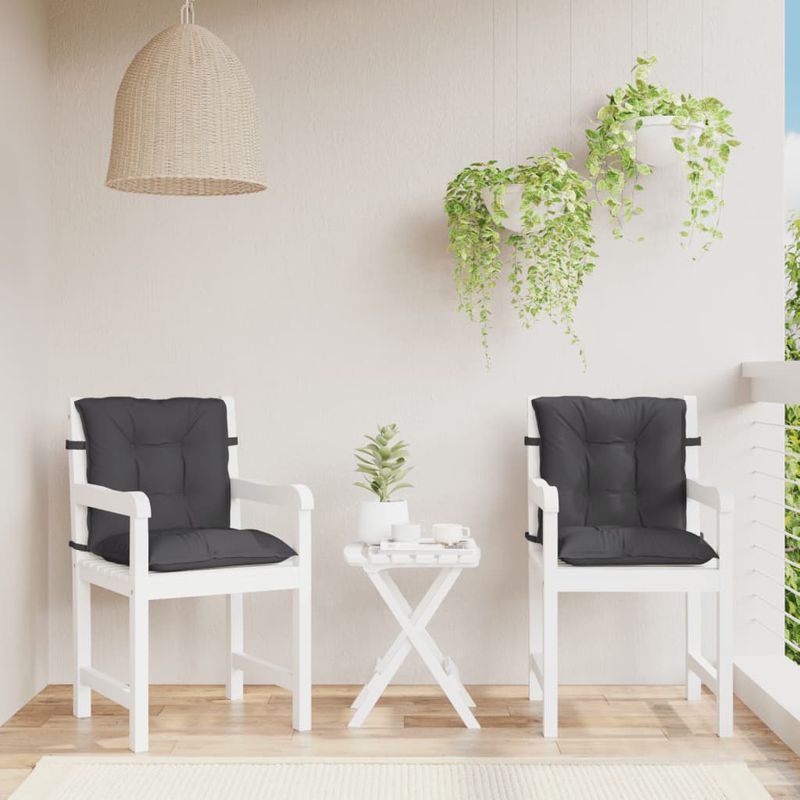 Casa si Gradina - Textile si covoare - Perne si pilote - Perne decorative - Perne scaun spatar mic 2 buc. melanj antracit 100x50x7cm textil - Infinity.ro