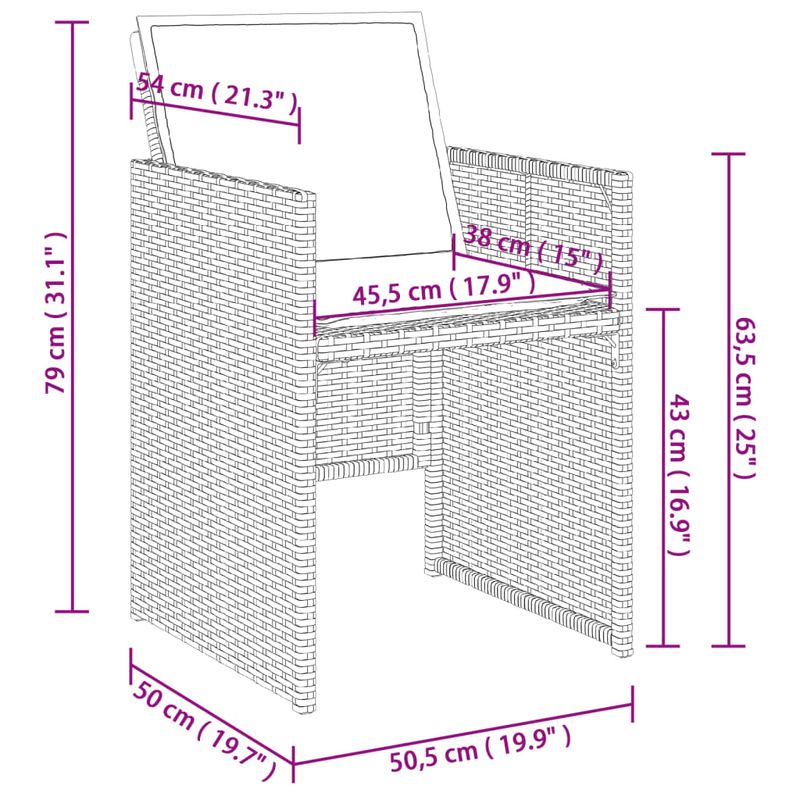 Casa si Gradina - Gradina si terasa - Mobilier exterior - Seturi mobila gradina - Set mobilier de gradina cu perne, 9 piese, maro, poliratan - Infinity.ro