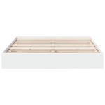 Casa si Gradina - Mobilier - Paturi si accesorii - Paturi - Cadru de pat cu sertare alb 200x200 cm lemn prelucrat - Infinity.ro