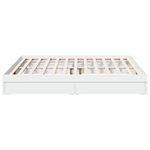 Casa si Gradina - Mobilier - Paturi si accesorii - Paturi - Cadru de pat cu sertare alb 200x200 cm lemn prelucrat - Infinity.ro