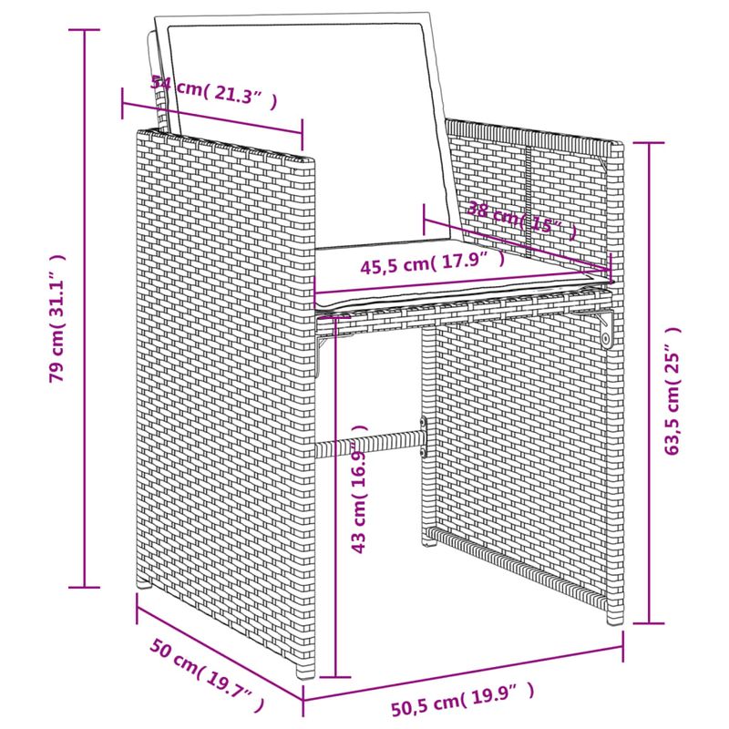 Casa si Gradina/Gradina si terasa/Mobilier exterior/Seturi mobila gradina - Set mobilier gradina cu perne, 15 piese, bej combinat poliratan - Infinity.ro