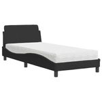 Casa si Gradina - Mobilier - Paturi si accesorii - Paturi - Pat cu saltea, negru, 90x190 cm, catifea - Infinity.ro