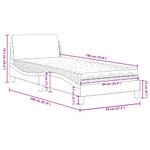 Casa si Gradina - Mobilier - Paturi si accesorii - Paturi - Pat cu saltea, negru, 90x190 cm, catifea - Infinity.ro