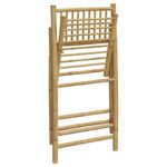 Casa si Gradina - Gradina si terasa - Mobilier exterior - Scaune si sezlonguri gradina - Scaune bistro pliabile, 4 buc., cu perne gri închis inchis, bambus - Infinity.ro