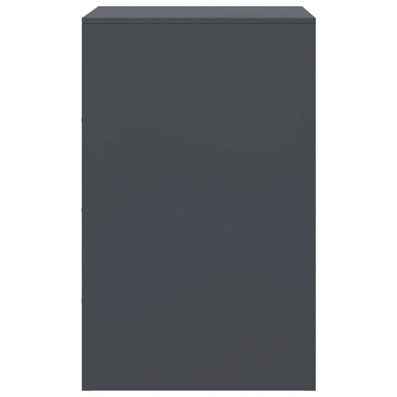 Casa si Gradina - Mobilier - Comode si corpuri - Noptiere - Noptiera, antracit, 34,5x39x62 cm, otel - Infinity.ro