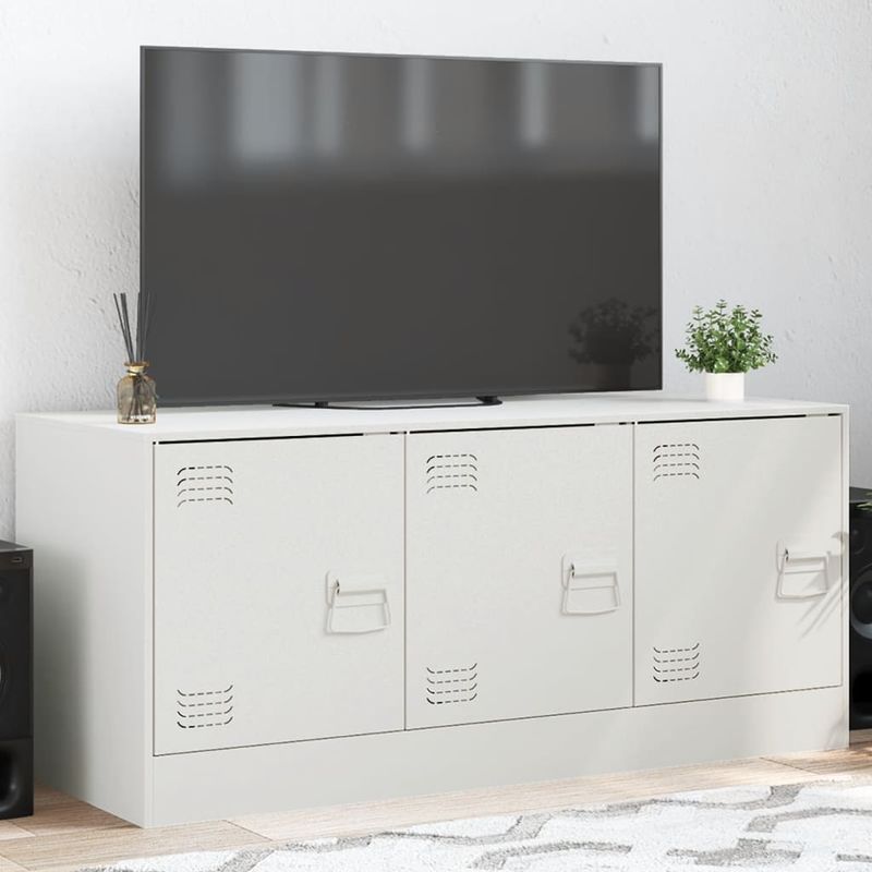 Casa si Gradina - Mobilier - Comode si corpuri - Comode - Comoda TV, alb, 99x39x44 cm, otel - Infinity.ro