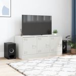 Casa si Gradina - Mobilier - Comode si corpuri - Comode - Comoda TV, alb, 99x39x44 cm, otel - Infinity.ro