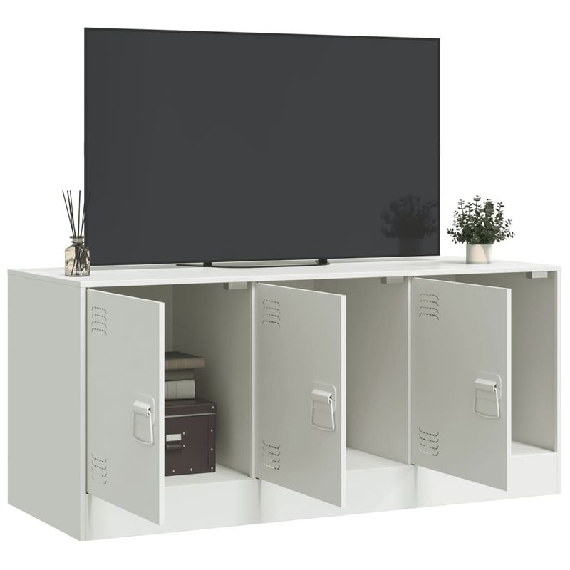Casa si Gradina - Mobilier - Comode si corpuri - Comode - Comoda TV, alb, 99x39x44 cm, otel - Infinity.ro