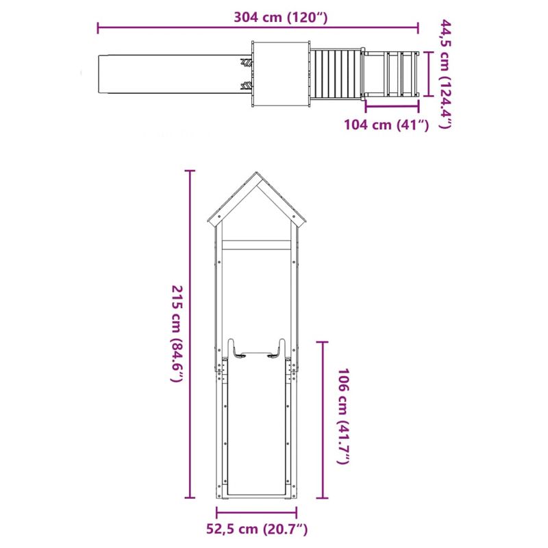 Jucarii, Copii si Bebe - Jucarii si jocuri - Jucarii de exterior - Spatii de joaca si accesorii - Set de joaca pentru exterior, lemn masiv de pin - Infinity.ro