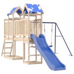 Jucarii, Copii si Bebe - Jucarii si jocuri - Jucarii de exterior - Spatii de joaca si accesorii - Set de joaca pentru exterior, lemn masiv de pin - Infinity.ro