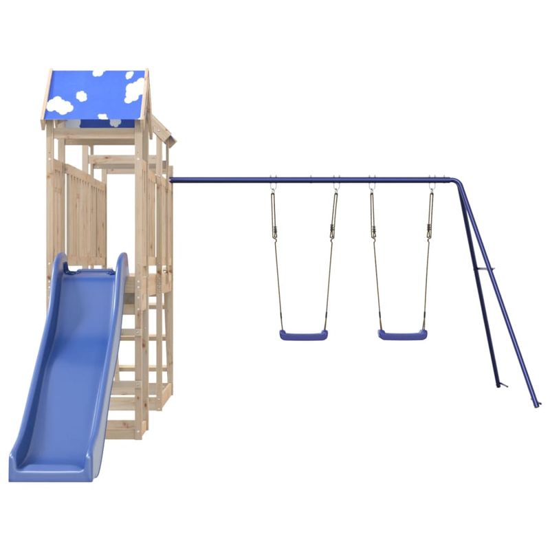 Jucarii, Copii si Bebe - Jucarii si jocuri - Jucarii de exterior - Spatii de joaca si accesorii - Set de joaca pentru exterior, lemn masiv de pin - Infinity.ro