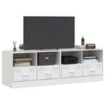 Casa si Gradina - Mobilier - Comode si corpuri - Comode - Dulapuri TV 2 buc., alb, 67x39x44 cm Otel - Infinity.ro