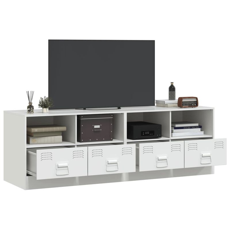 Casa si Gradina - Mobilier - Comode si corpuri - Comode - Dulapuri TV 2 buc., alb, 67x39x44 cm Otel - Infinity.ro