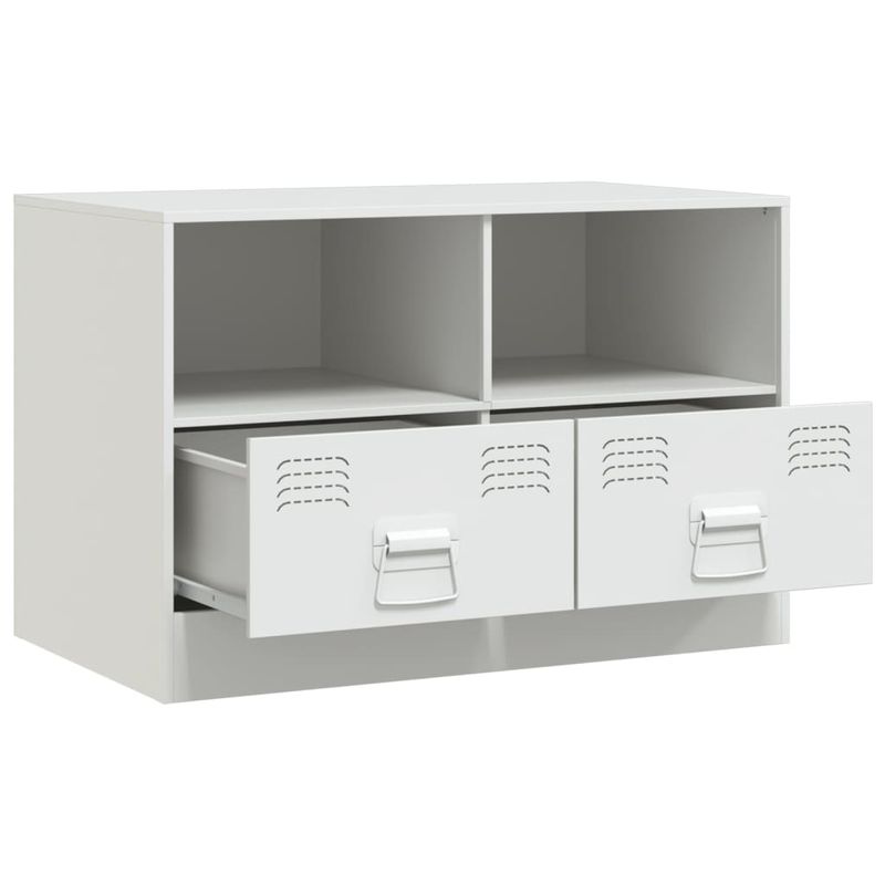 Casa si Gradina - Mobilier - Comode si corpuri - Comode - Dulapuri TV 2 buc., alb, 67x39x44 cm Otel - Infinity.ro