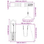 Jucarii, Copii si Bebe - Jucarii si jocuri - Jucarii de exterior - Spatii de joaca si accesorii - Set de joaca pentru exterior, lemn masiv de douglas - Infinity.ro