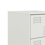 Casa si Gradina - Mobilier - Comode si corpuri - Noptiere - Noptiere, 2 buc., alb, 34,5x39x62 cm, otel - Infinity.ro