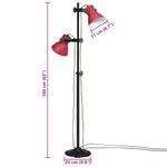 Casa si Gradina - Corpuri si surse de iluminat - Veioze si lampi - Lampadare - Lampa de podea, 25 W, rosu uzat, 25x25x90/160 cm, E27 - Infinity.ro