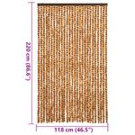 Casa si Gradina - Textile si covoare - Rulouri si jaluzele - Perdea pentru insecte, ocru si alb, 118x220 cm, chenille - Infinity.ro