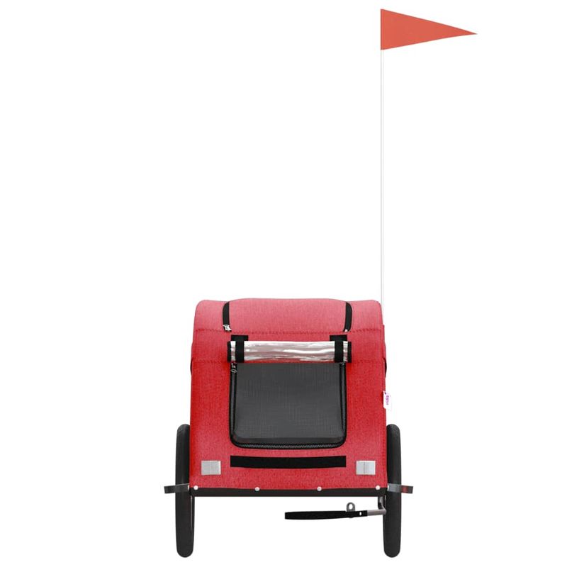 Petshop - Accesorii petshop - Culcusuri si custi - Genti si articole transport - Remorca de bicicleta animale companie, rosu, textil oxford/fier, mărime 137x68x72 cm - Infinity.ro