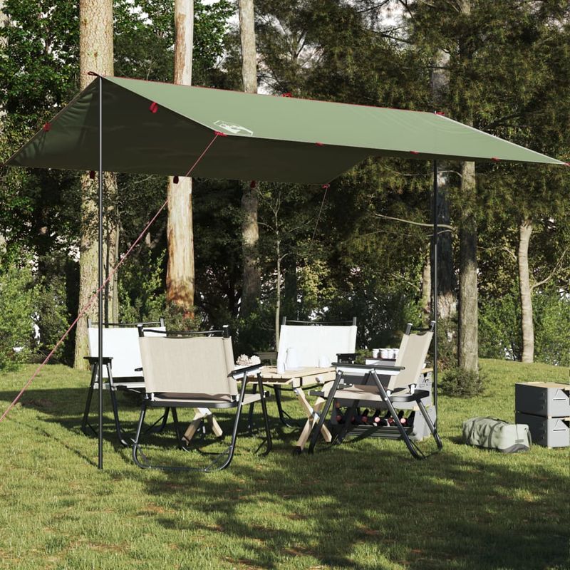 Sport si Outdoor - Camping - Copertine si adaposturi - Prelata de camping, verde, 360x294 cm, impermeabila, material oxford - Infinity.ro