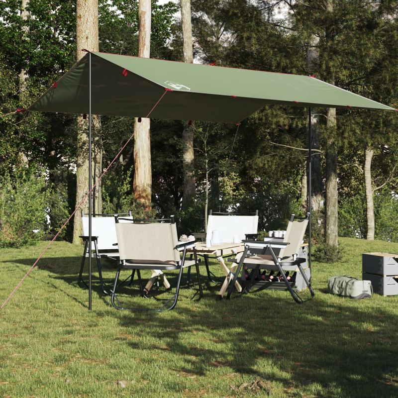 Sport si Outdoor - Camping - Copertine si adaposturi - Prelata de camping, verde, 360x294 cm, impermeabila, material oxford - Infinity.ro