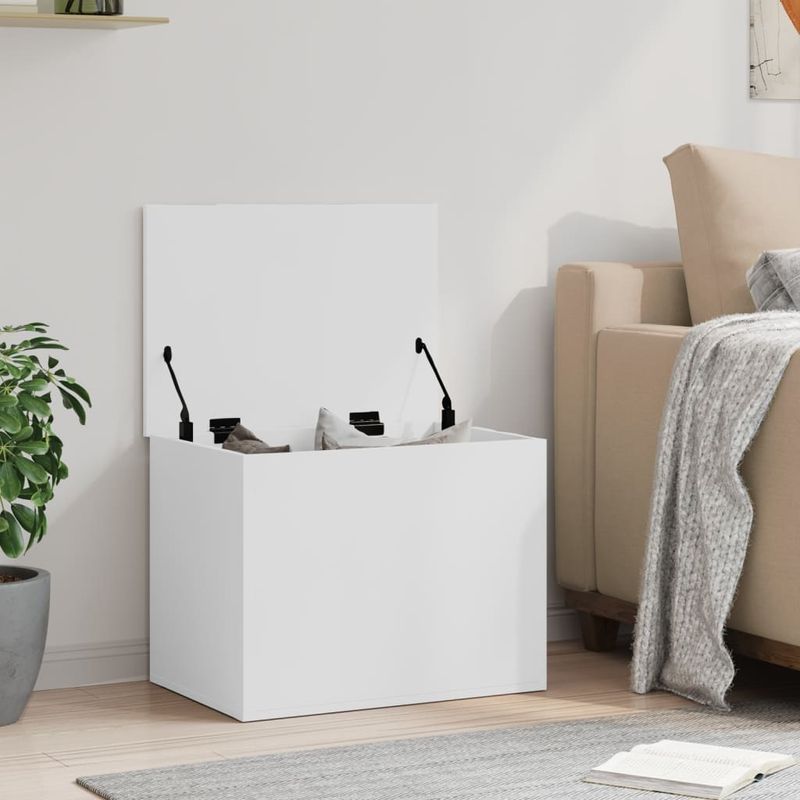 Casa si Gradina - Mobilier - Organizare si depozitare - Cutii depozitare - Cutie de depozitare, alb, 60x42x46 cm, lemn prelucrat - Infinity.ro