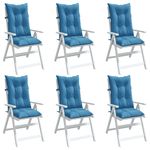 Casa si Gradina - Textile si covoare - Perne si pilote - Perne decorative - Perne scaun spatar inalt 6buc melanj albastru 120x50x7cm textil - Infinity.ro